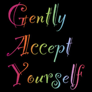 Gently Accept Yourself - Black Can Cooler Design