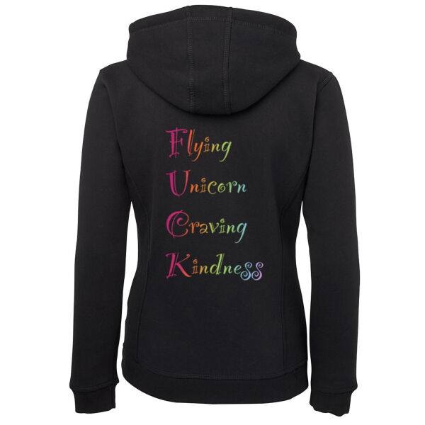 Kindness back - JB's Ladies Full Zip Fleecy Hoodie Thumbnail