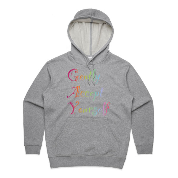 Gently Accept Yourself - AS Colour Womens Premium Hood Thumbnail