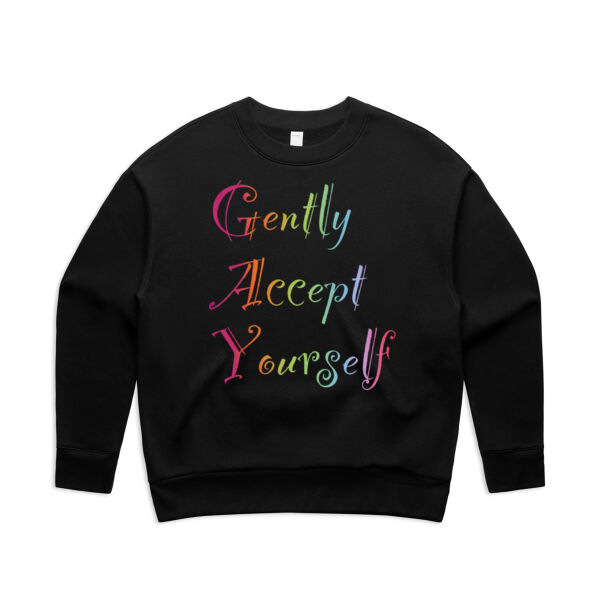 Gently Accept Yourself - AS Colour Women's Relax Crew Thumbnail