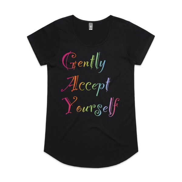 Gently Accept Yourself - AS Colour Womens Mali Tee Thumbnail