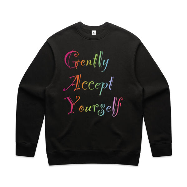 Gently Accept Yourself - AS Colour Mens Relax Crew Thumbnail