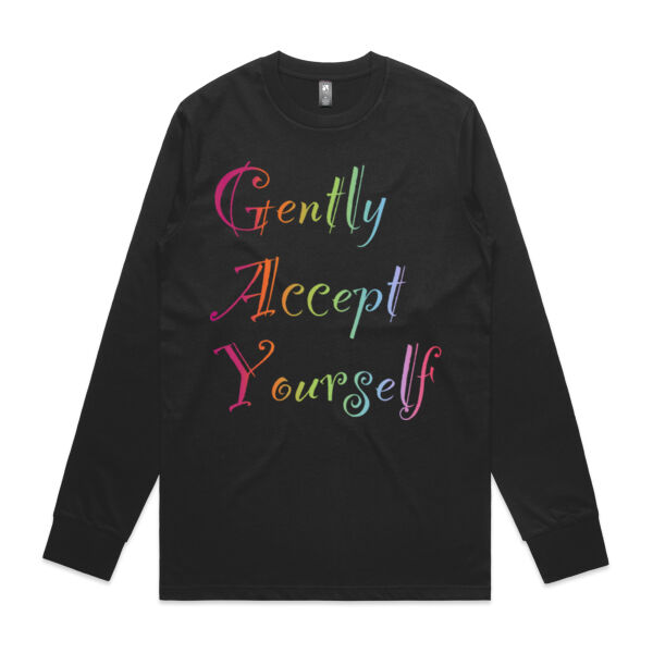 Gently Accept Yourself - AS Colour Mens Classic Long Sleeved Tee Thumbnail