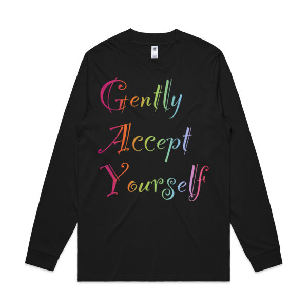 Gently Accept Yourself - AS Colour Mens General Long Sleeve Tee Thumbnail