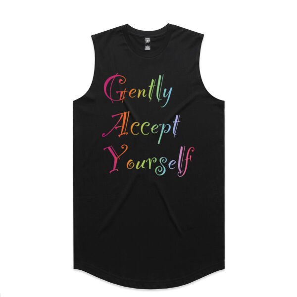 Gently Accept Yourself - AS Colour Mens Staple Curve Tank Thumbnail