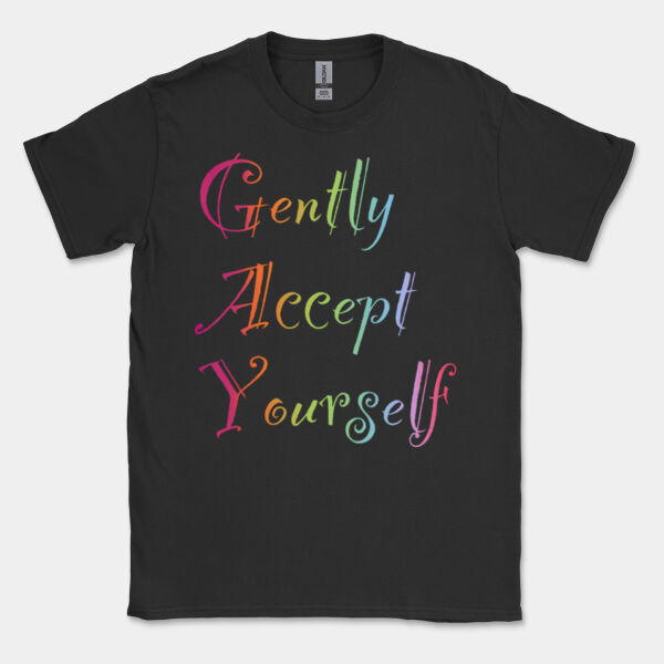 Gently Accept Yourself - Gildan Mens Softstyle T-Shirt Thumbnail
