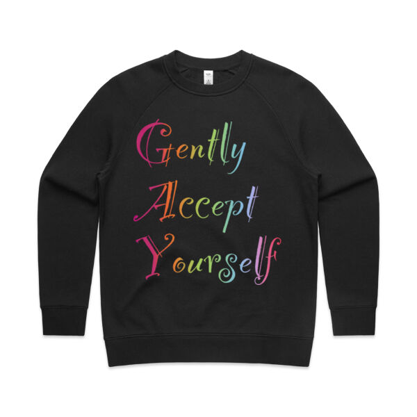 Gently Accept Yourself - AS Colour Womens Supply Crew Thumbnail
