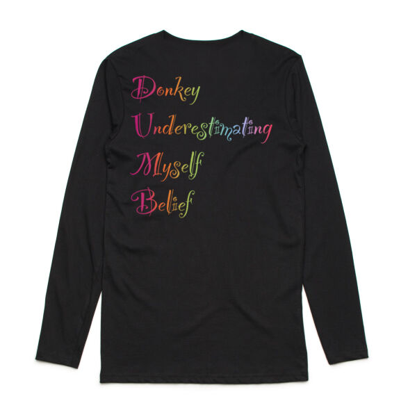 Self-Belief Back print - AS Colour Mens Ink Longsleeve Tee Thumbnail
