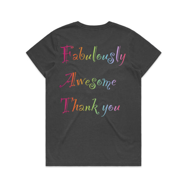 Fabulous Back Print - AS Colour Womens Maple Faded Tee Thumbnail