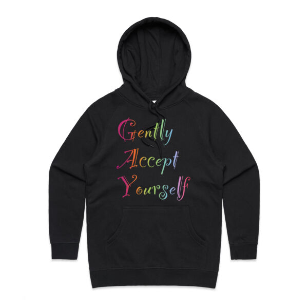 Gently Accept Yourself - AS Colour Womens Supply Hood Thumbnail