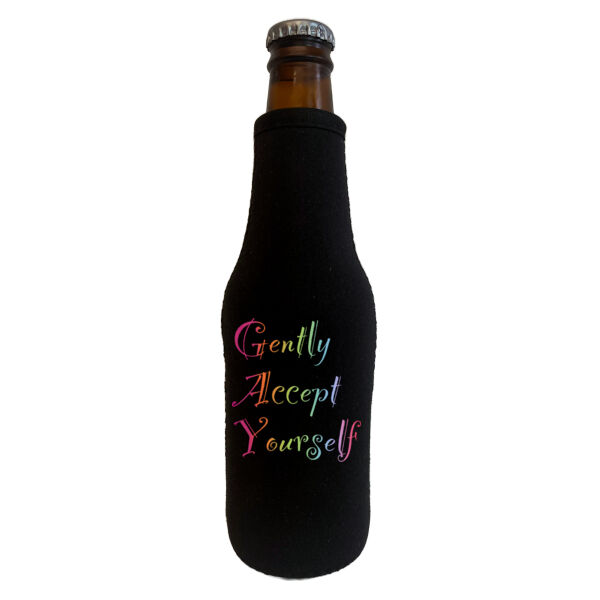 Gently Accept Yourself - Black Bottle Cooler Thumbnail