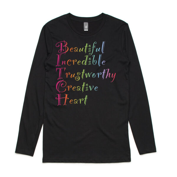 Beautiful Front Print - Gildan Mens Softstyle T-Shirt - AS Colour Mens Ink Longsleeve Tee Thumbnail