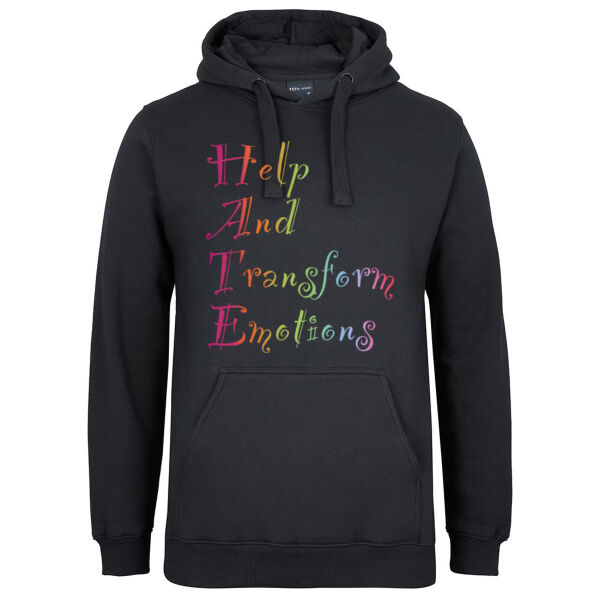 Help Front Print - JB's Mens Fleecy Hoodie Thumbnail