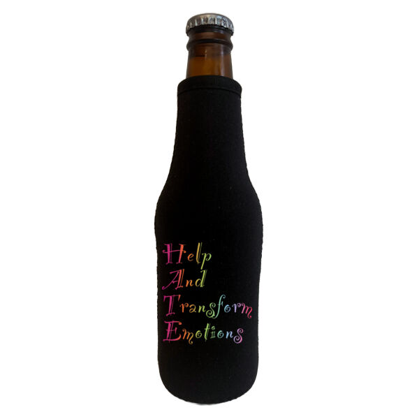 Help Front Print - Black Bottle Cooler Thumbnail