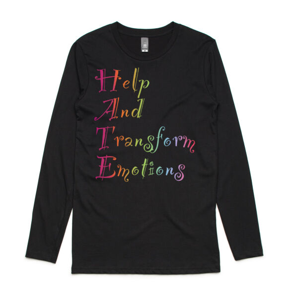 Help Front Print - AS Colour Mens Ink Longsleeve Tee Thumbnail