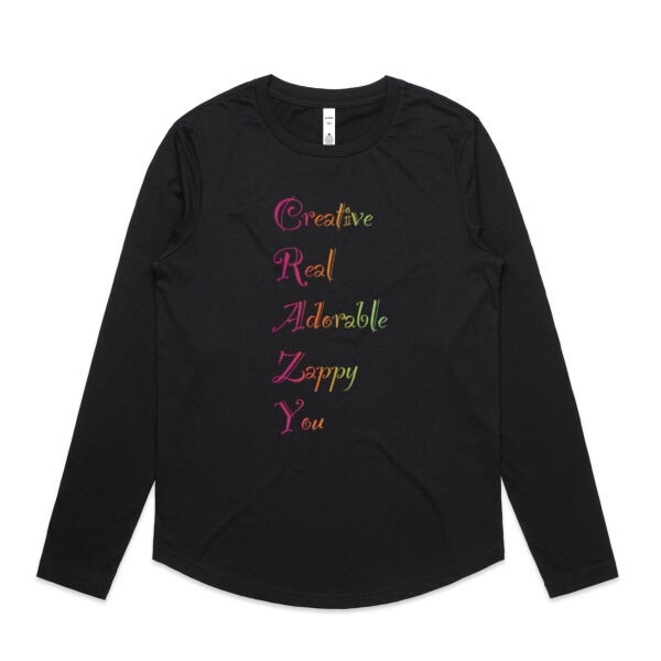Creative Front Print - AS Colour Womens Maple Curve Longsleeve Tee Thumbnail
