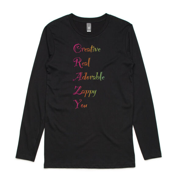 Creative Front Print - AS Colour Mens Ink Longsleeve Tee Thumbnail