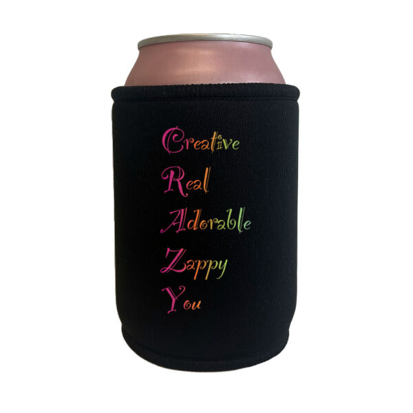 Creative Front Print - Black Can Cooler Thumbnail