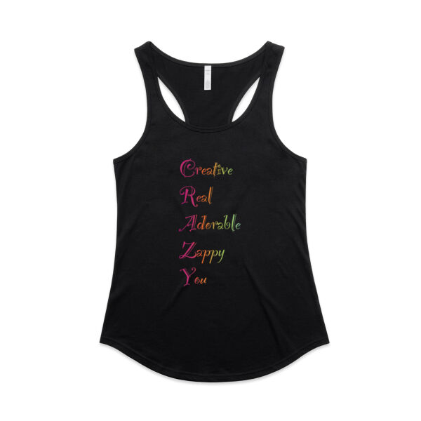 Creative Front Print - AS Colour Womens Mali Racerback Singlet Thumbnail
